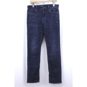mens dark wash J CREW straight fit flex jeans walker wash F4874 recent 30 x‎ 32